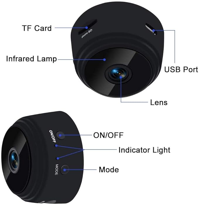 Mini WiFi Magnetic 1080P HD Night Vision Nanny Camera