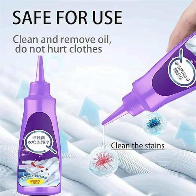 All-Purpose Stain Remover for Clothes - Stainless Steel Multi-Use Roll Bead