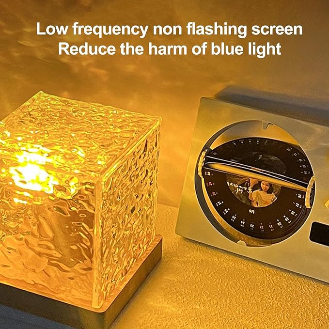 3D Ocean Wave Projector LED Night Light, Multicolor Cube Shape