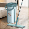 360° Flat Spin Mop with Hands-Free Squeeze Bucket & Microfiber Pads - Green